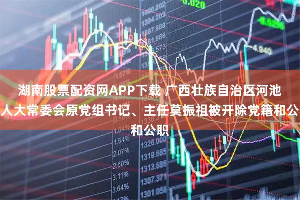 湖南股票配资网APP下载 广西壮族自治区河池市人大常委会原党组书记、主任莫振祖被开除党籍和公职